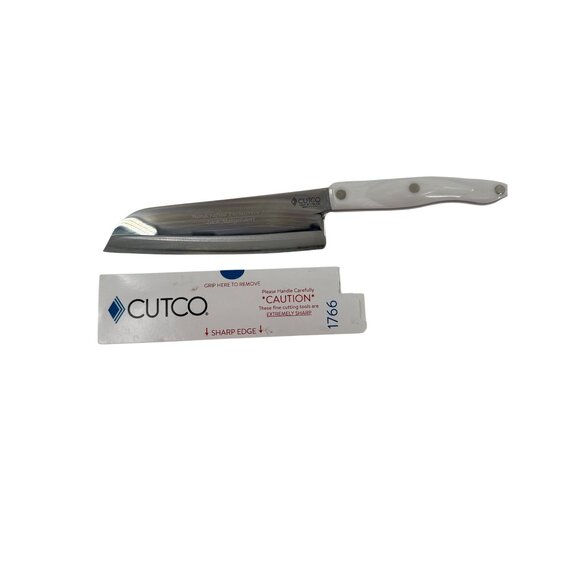 Cutco 1766 KW Santoku Knife 7" Blade With White Handle Made In USA - Picture 1 of 6